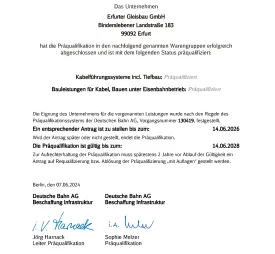 Präquali Urkunde bis 2026-06 Kabel unter Eisenbahnen