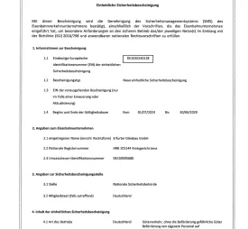 Sicherheitsbescheinigung SMS (bis 06-29)